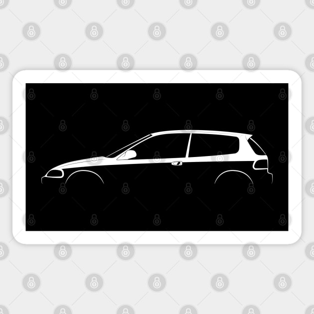 Honda Civic Si (EH) Silhouette Sticker by Car-Silhouettes